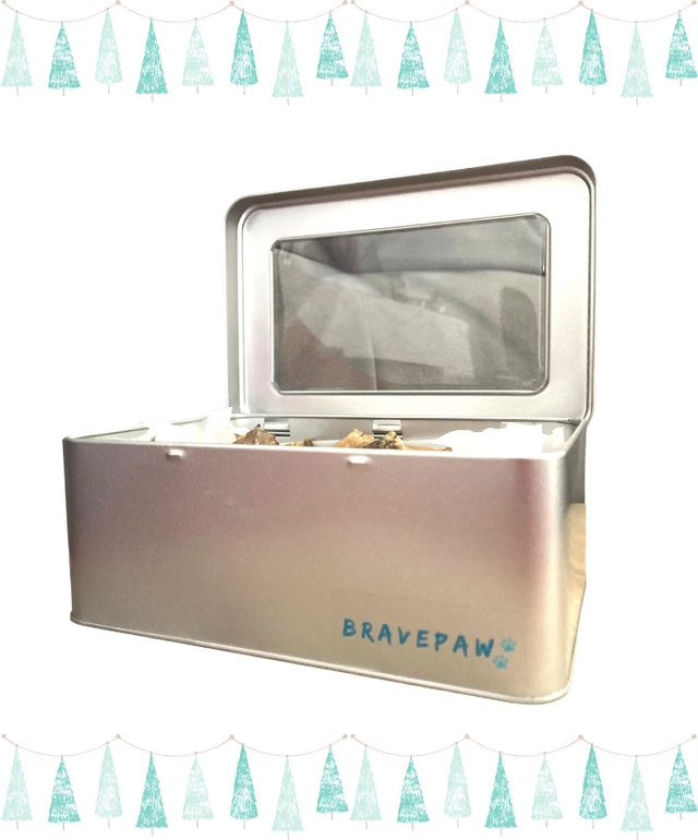 The Bravepaw Treat Tin (no treats included)